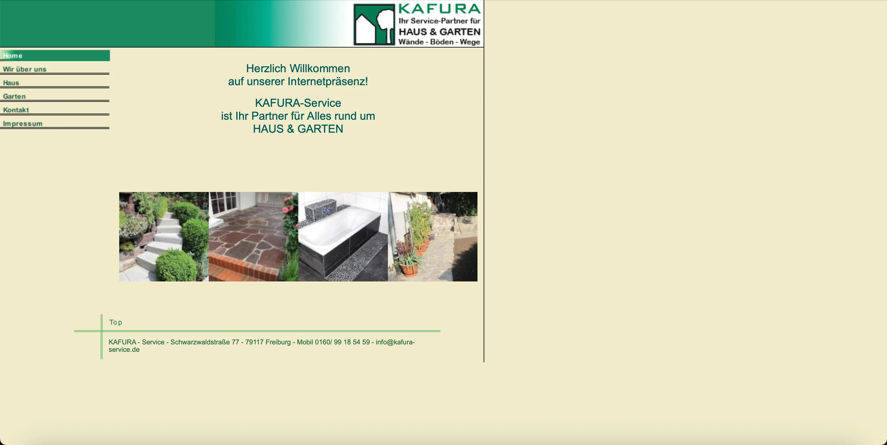 Kafura alte Webseite